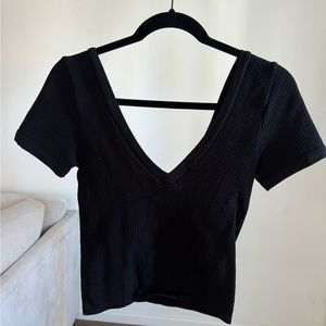 Black Off The Shoulder Crop Top